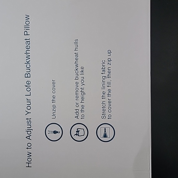 LOFE 20" x 26" Buckwheat Pillow Adjustable Filling Organic Cotton Cover - Picture 6 of 9